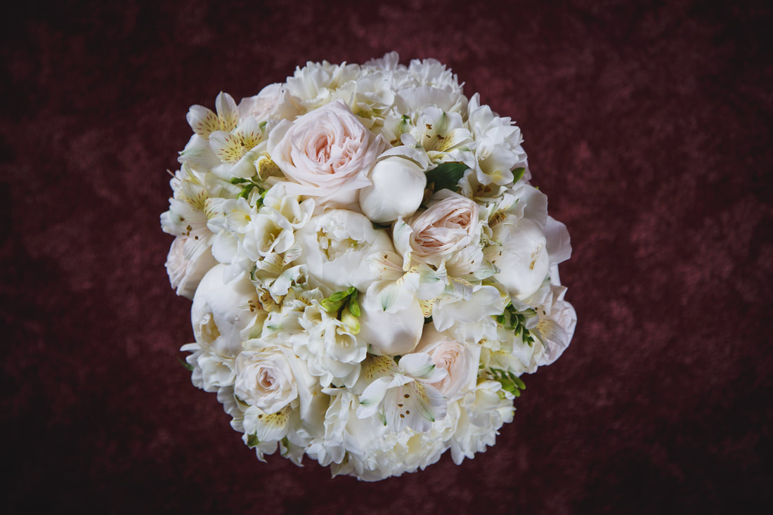 Rustic Wedding Bouquet Peonies and Roses